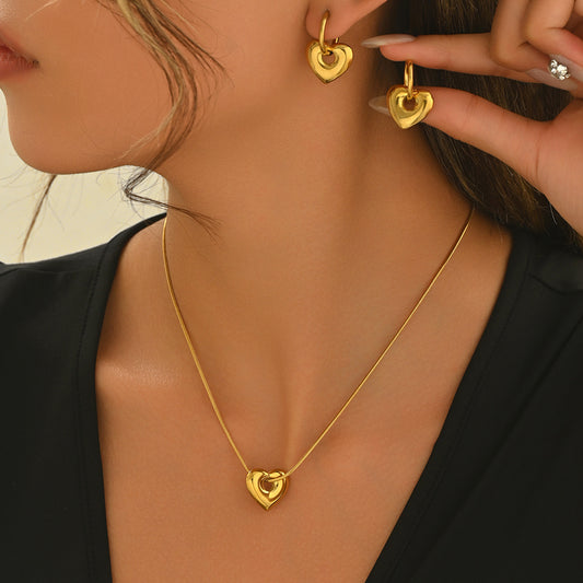 Golden Necklase & Earrings